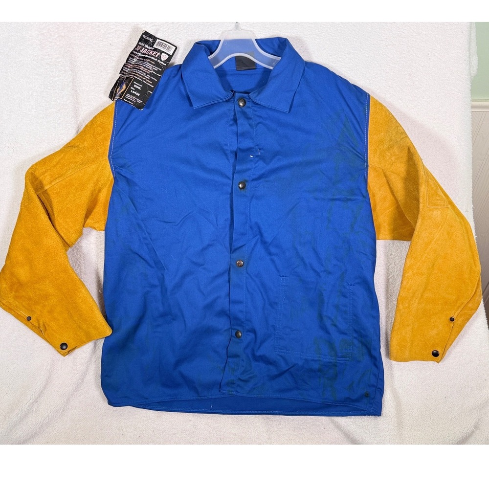 Tillman Welding Jacket Large NOS Flame Retardant Cotton Leather Sleeves 9230L